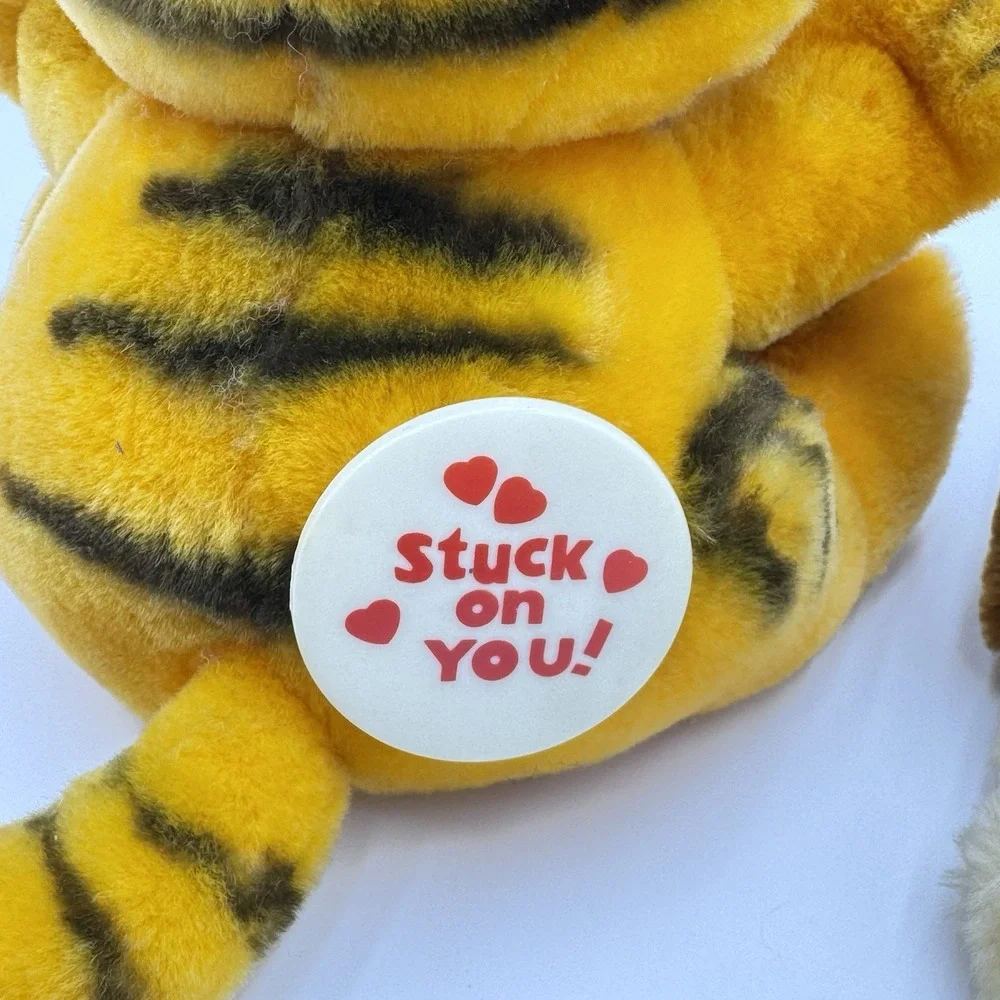 VTG Garfield & Odie Plush Car Window Suction Cup Cling Jointed Head Stuck On You